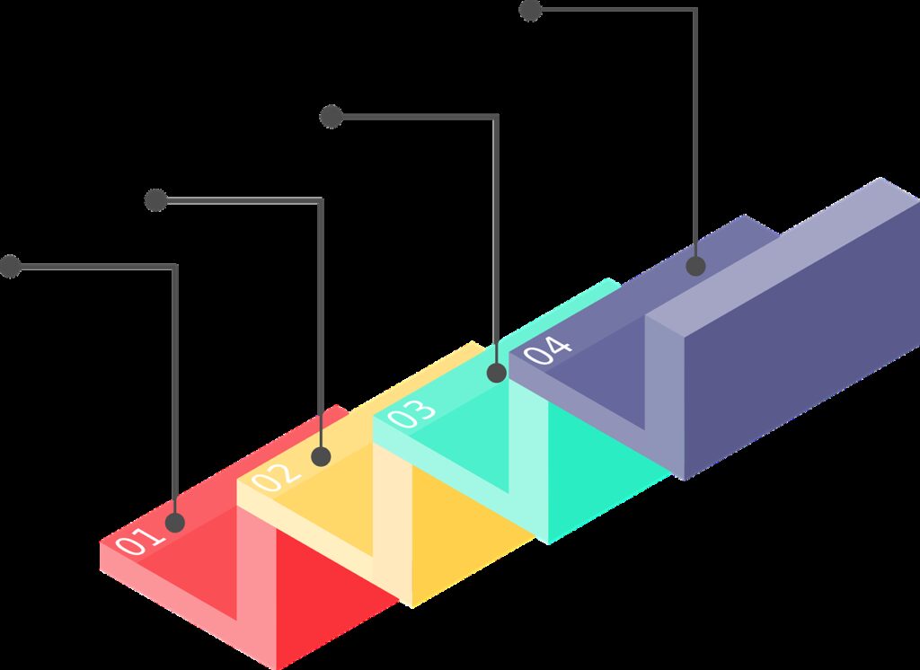 infographic, staircase, progress