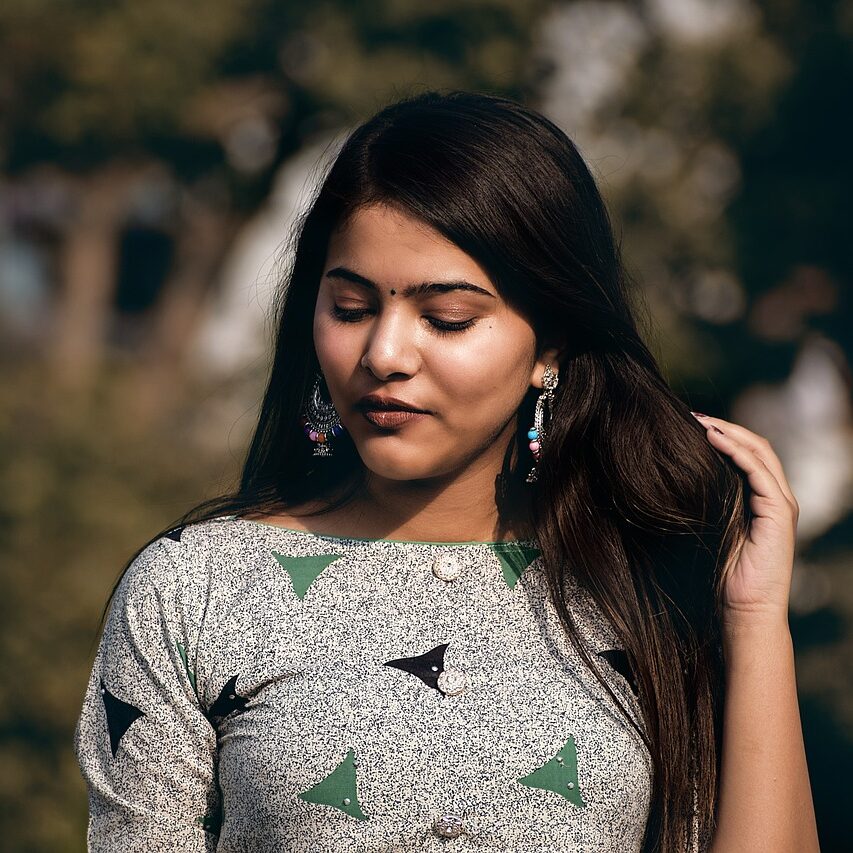 portrait, girl, indian